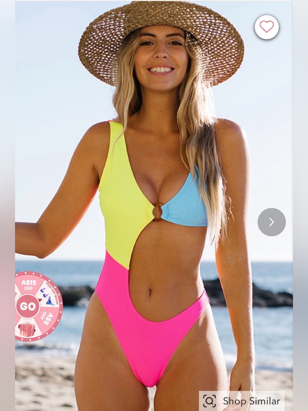 NWT Kamoni Neon Colorblock One-Piece Swimsuit - size XS